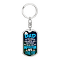 Our World Dad Keychain Stainless Steel or 18k Gold Dog Tag Keyring-Express Your Love Gifts