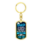 Our World Dad Keychain Stainless Steel or 18k Gold Dog Tag Keyring-Express Your Love Gifts