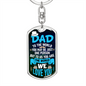 Our World Dad Keychain Stainless Steel or 18k Gold Dog Tag Keyring-Express Your Love Gifts
