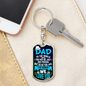 Our World Dad Keychain Stainless Steel or 18k Gold Dog Tag Keyring-Express Your Love Gifts
