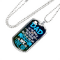Our World Dad Necklace Stainless Steel or 18k Gold Dog Tag 24" Chain-Express Your Love Gifts