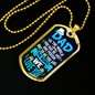 Our World Dad Necklace Stainless Steel or 18k Gold Dog Tag 24" Chain-Express Your Love Gifts