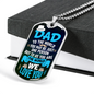 Our World Dad Necklace Stainless Steel or 18k Gold Dog Tag 24" Chain-Express Your Love Gifts