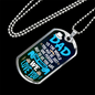 Our World Dad Necklace Stainless Steel or 18k Gold Dog Tag 24" Chain-Express Your Love Gifts