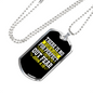 Out Fear Christian Necklace Stainless Steel or 18k Gold Dog Tag 24" Chain-Express Your Love Gifts