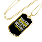 Out Fear Christian Necklace Stainless Steel or 18k Gold Dog Tag 24" Chain-Express Your Love Gifts