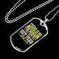 Out Fear Christian Necklace Stainless Steel or 18k Gold Dog Tag 24" Chain-Express Your Love Gifts
