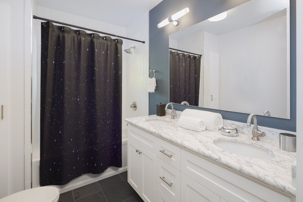 Outer Space Glowing Stylish Design 71" x 74" Elegant Waterproof Shower Curtain for a Spa-like Bathroom Paradise Exceptional Craftsmanship-Express Your Love Gifts