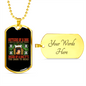 Outside of a Dog Best Friend Necklace Stainless Steel or 18k Gold Dog Tag 24" Chain-Express Your Love Gifts