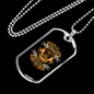 Outside of a Dog Brown Necklace Stainless Steel or 18k Gold Dog Tag 24" Chain-Express Your Love Gifts