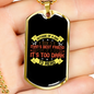 Outside of a Dog Necklace Stainless Steel or 18k Gold Dog Tag 24" Chain-Express Your Love Gifts