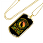 Outside of a Dog Yellow Green Necklace Stainless Steel or 18k Gold Dog Tag 24" Chain-Express Your Love Gifts