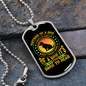 Outside of a Dog Yellow Green Necklace Stainless Steel or 18k Gold Dog Tag 24" Chain-Express Your Love Gifts