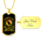 Outside of a Dog Yellow Green Necklace Stainless Steel or 18k Gold Dog Tag 24" Chain-Express Your Love Gifts
