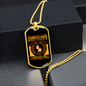 Outside of a Dog Yellow Necklace Stainless Steel or 18k Gold Dog Tag 24" Chain-Express Your Love Gifts