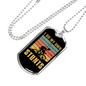 Own Stunts Cycling Necklace Stainless Steel or 18k Gold Dog Tag 24"-Express Your Love Gifts