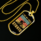 Own Stunts Cycling Necklace Stainless Steel or 18k Gold Dog Tag 24"-Express Your Love Gifts