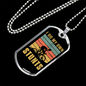 Own Stunts Cycling Necklace Stainless Steel or 18k Gold Dog Tag 24"-Express Your Love Gifts
