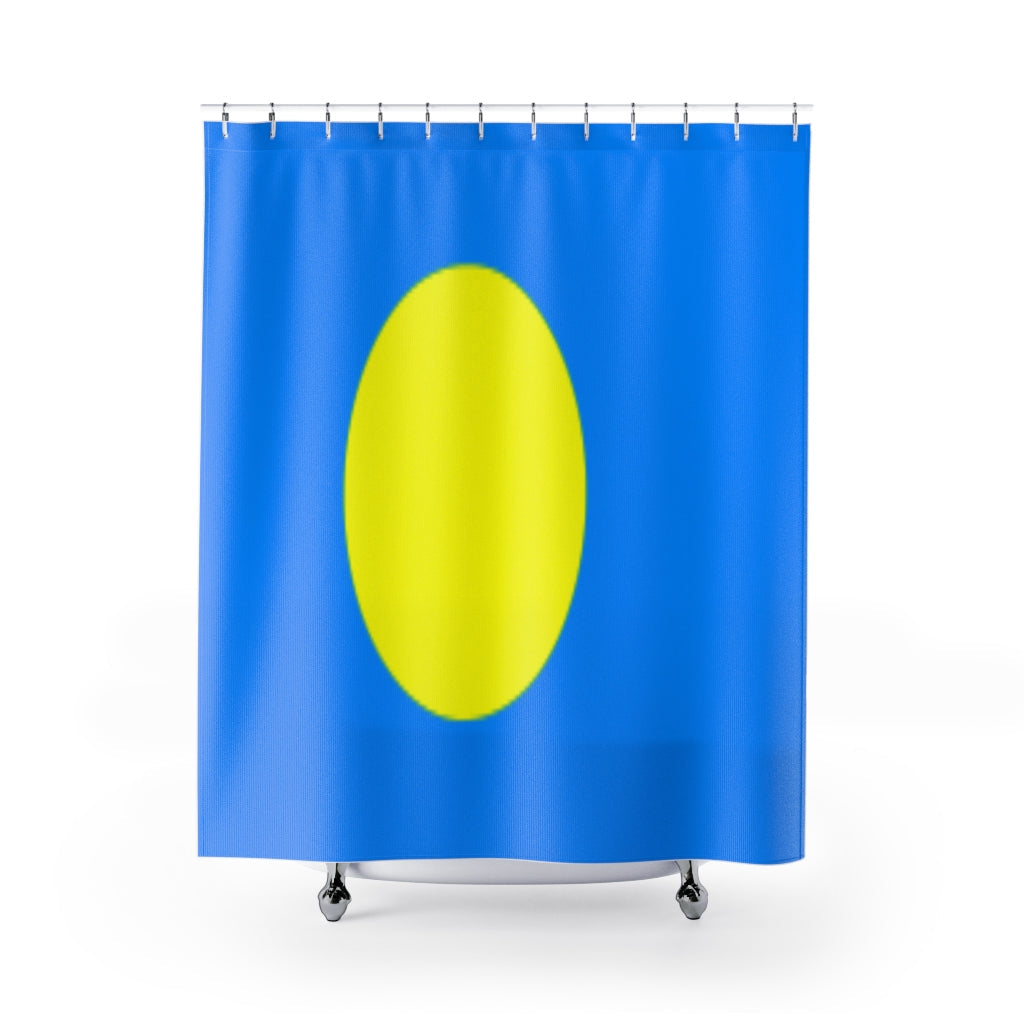 Palau Flag Stylish Design 71" x 74" Elegant Waterproof Shower Curtain for a Spa-like Bathroom Paradise Exceptional Craftsmanship-Express Your Love Gifts