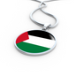 Palestine Flag Necklace Circle Pendant Stainless Steel or 18k Gold 18-22"-Express Your Love Gifts