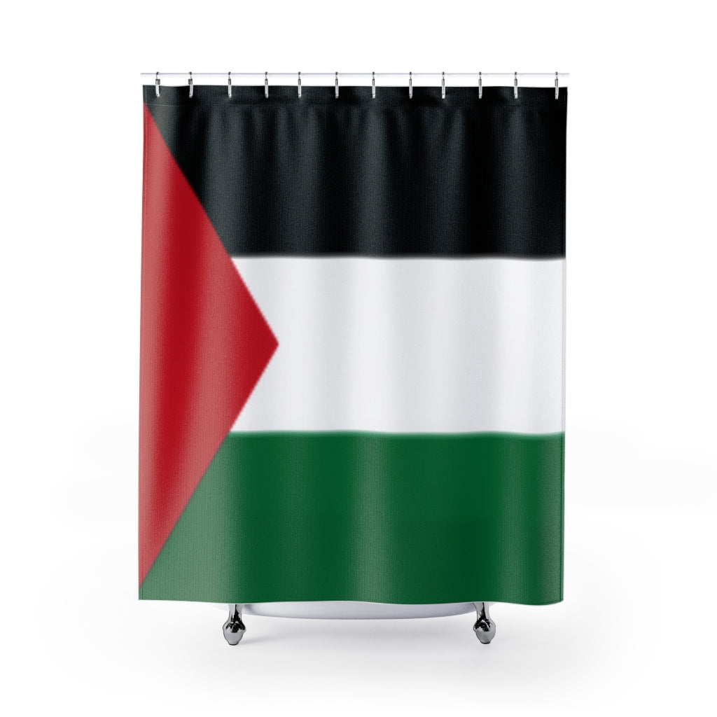 Palestine Flag Stylish Design 71" x 74" Elegant Waterproof Shower Curtain for a Spa-like Bathroom Paradise Exceptional Craftsmanship-Express Your Love Gifts