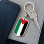Palestine Flag Swivel Keychain Dog Tag Stainless Steel or 18k Gold-Express Your Love Gifts