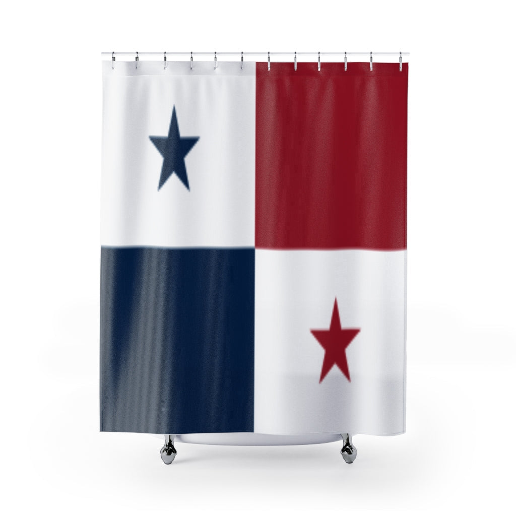 Panama Flag Stylish Design 71" x 74" Elegant Waterproof Shower Curtain for a Spa-like Bathroom Paradise Exceptional Craftsmanship-Express Your Love Gifts