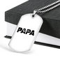 Papa Is A Carpenter Woodworker Dog Tag Stainless Steel or 18k Gold W 24"-Express Your Love Gifts