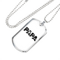 Papa Is A Plumber Necklace Stainless Steel or 18k Gold Dog Tag 24" Chain-Express Your Love Gifts
