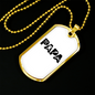 Papa Is A Plumber Necklace Stainless Steel or 18k Gold Dog Tag 24" Chain-Express Your Love Gifts