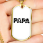 Papa Is A Plumber Necklace Stainless Steel or 18k Gold Dog Tag 24" Chain-Express Your Love Gifts