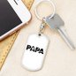 Papa Is A Plumber Swivel Keychain Dog Tag Stainless Steel or 18k Gold-Express Your Love Gifts