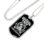 Papa Is Also Firefighter Gift Stainless Steel or 18k Gold Dog Tag 24" Chain-Express Your Love Gifts