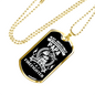 Papa Is Also Firefighter Gift Stainless Steel or 18k Gold Dog Tag 24" Chain-Express Your Love Gifts