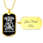 Papa Is Also Firefighter Gift Stainless Steel or 18k Gold Dog Tag 24" Chain-Express Your Love Gifts