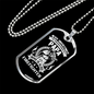 Papa Is Also Firefighter Gift Stainless Steel or 18k Gold Dog Tag 24" Chain-Express Your Love Gifts