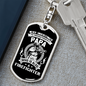 Papa Is Also Firefighter Keychain Stainless Steel or 18k Gold Dog Tag Keyring-Express Your Love Gifts