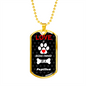 Papillon Love Is Stainless Steel or 18k Gold Dog Tag 24" Chain-Express Your Love Gifts