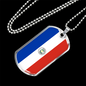 Paraguay Flag Necklace Stainless Steel or 18k Gold Dog Tag 24" Chain-Express Your Love Gifts