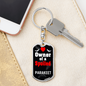 Parakeet Bird Keychain Stainless Steel or 18k Gold Dog Tag Keyring-Express Your Love Gifts