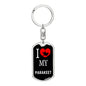 Parakeet Bird Lover Keyring Keychain Stainless Steel or 18k Gold-Express Your Love Gifts
