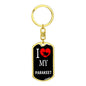 Parakeet Bird Lover Keyring Keychain Stainless Steel or 18k Gold-Express Your Love Gifts