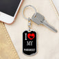 Parakeet Bird Lover Keyring Keychain Stainless Steel or 18k Gold-Express Your Love Gifts