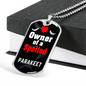 Parakeet Bird Necklace Stainless Steel or 18k Gold Dog Tag 24" Chain-Express Your Love Gifts