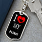Parrot Bird Lover Keyring Keychain Stainless Steel or 18k Gold-Express Your Love Gifts