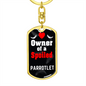 Parrotlet Bird Keychain Stainless Steel or 18k Gold Dog Tag Keyring-Express Your Love Gifts