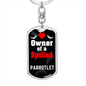 Parrotlet Bird Keychain Stainless Steel or 18k Gold Dog Tag Keyring-Express Your Love Gifts