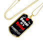 Parrotlet Bird Necklace Stainless Steel or 18k Gold Dog Tag 24" Chain-Express Your Love Gifts