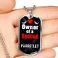Parrotlet Bird Necklace Stainless Steel or 18k Gold Dog Tag 24" Chain-Express Your Love Gifts