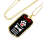 Parson Russell Terrier Love Is Stainless Steel or 18k Gold Dog Tag 24" Chain-Express Your Love Gifts